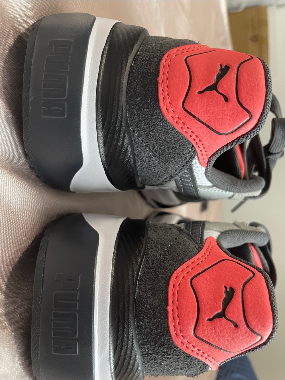 Puma Men's Athletic Shoes in White, Black, Red, Gray - Picture 2 of 6